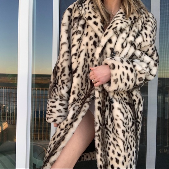 Vintage Leopard Faux Fur Teddy Oversized Jacket - Picture 15 of 16